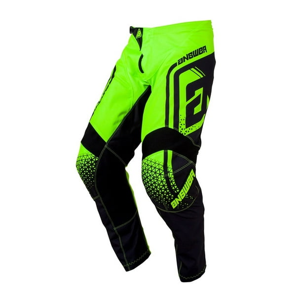 Answer Racing 2019 Youth Syncron Drift Hyper Acid Black Green Jersey Pant Kit MX